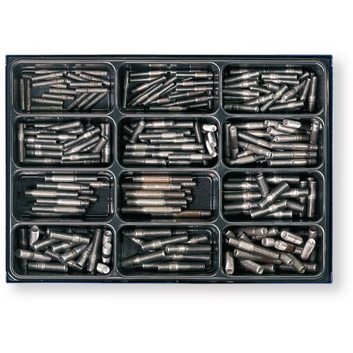 Berner Assortment 3064 Stud bolts, polished steel